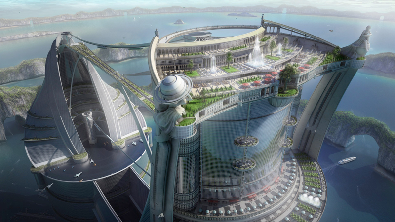 Illustration for article titled These Futuristic City Wallpapers Will Take Your Breath Away